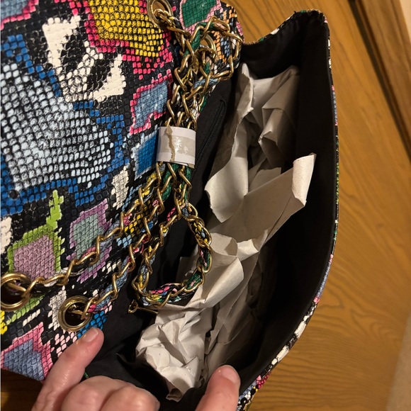 Multicolor Snake Print Women's Purse Bag - Picture 9 of 10